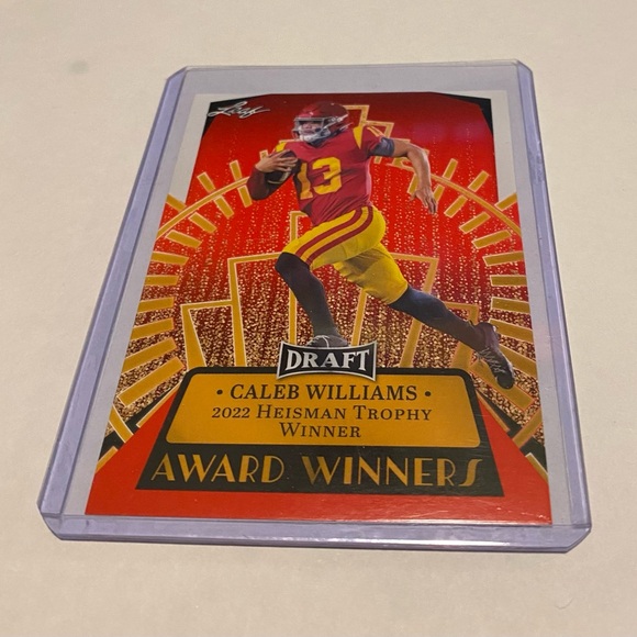 2023 Leaf Football Card Other - Caleb Williams RC Rookie 2023 Leaf Red Football Card #14 USC Trojans